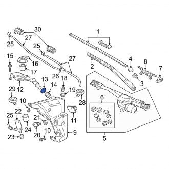 New OEM Genuine Audi, Washer Fluid Reservoir Filler Pipe O-Ring - Part # 4G8955479