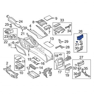 New OEM Genuine Audi, Ash Tray Assembly - Part # 4G0919180A6PS