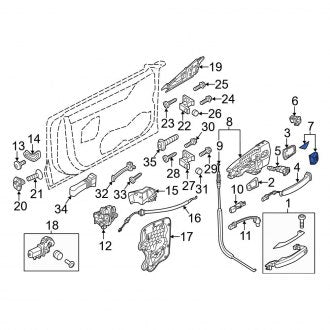 New OEM Genuine Audi, Front Right Exterior Door Handle Cover - Part # 4H0837880BGRU