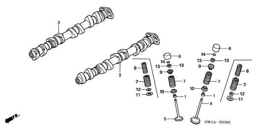 Camshaft, Ex.