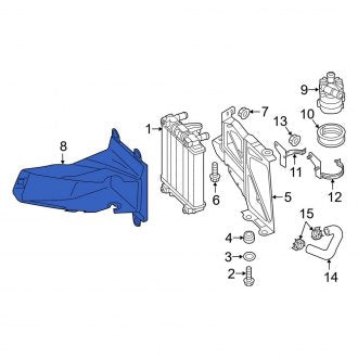 New OEM Genuine Audi, Front Radiator Support Air Duct - Part # 4G8121333H