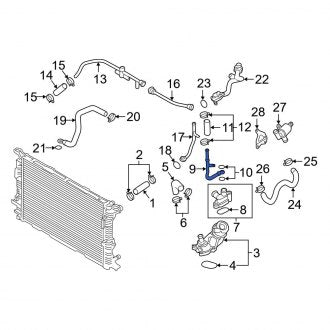 New OEM Genuine Audi, Engine Coolant Pipe - Part # 059121399K