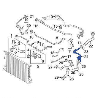 New OEM Genuine Audi, Lower Engine Coolant Pipe - Part # 4G0121071AA