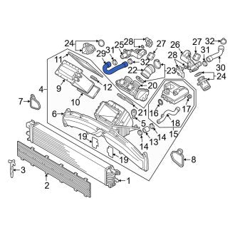 New OEM Genuine Audi, Right Intercooler Pipe - Part # 079145712D