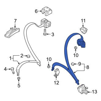 New OEM Genuine Audi, Rear Outer Seat Belt Lap and Shoulder Belt - Part # 4G0857805CCKM