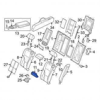 New OEM Genuine Audi, Rear Right Seat Back Cushion - Part # 4G8885776B