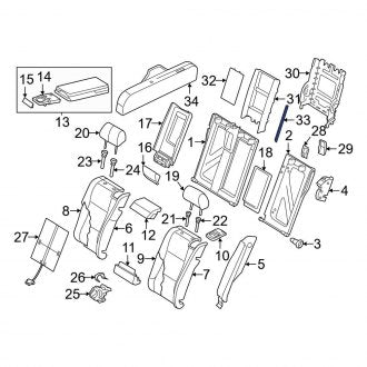 New OEM Genuine Audi, Front Seat Back Panel - Part # 4G8881969NBOB