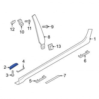 New OEM Genuine Audi, Left Rocker Panel Molding Bracket - Part # 4G8853921D