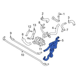 New OEM Genuine Audi, Upper Radiator Coolant Hose - Part # 4K0145960