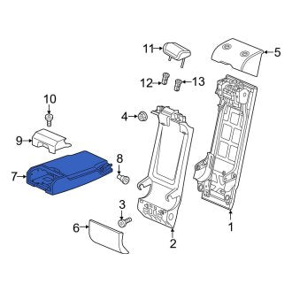 New OEM Genuine Audi, Rear Seat Armrest - Part # 4K0885081H10A