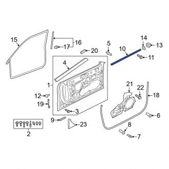 New OEM Genuine Audi, Front Left Door Reinforcement Bar - Part # 4K8837959