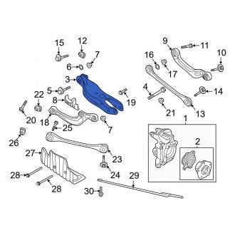 New OEM Genuine Audi, Front Left Lower Forward Suspension Control Arm - Part # 4K0407151C