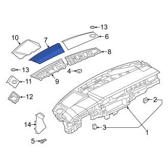 New OEM Genuine Audi, Left Instrument Panel Cover - Part # 4K1819636A6PS