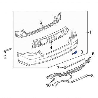 New OEM Genuine Audi, Rear Tow Eye Cap - Part # 4K8807441BGRU