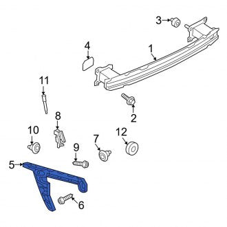 New OEM Genuine Audi, Left Bumper Guide Bracket - Part # 8W6807453C