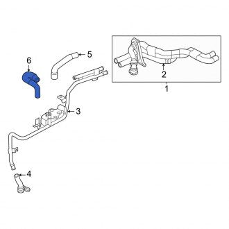 New OEM Genuine Audi, Lower Radiator Coolant Hose - Part # 4K0121056R