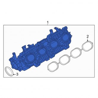 New OEM Genuine Audi, Engine Intake Manifold - Part # 0P2129712F