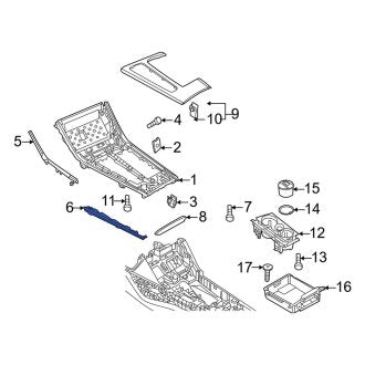 New OEM Genuine Audi, Front Right Upper Console Trim Panel - Part # 4K1864148A6PS