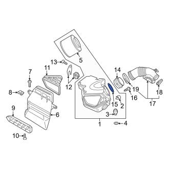 New OEM Genuine Audi, Engine Air Intake Hose Seal - Part # 06E198012A