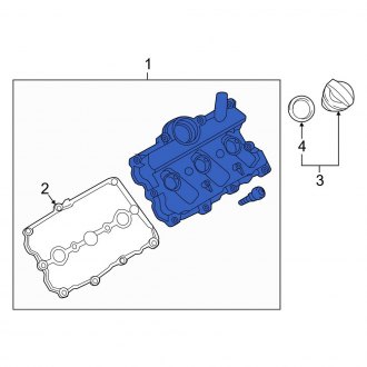 New OEM Genuine Audi, Left Engine Valve Cover - Part # 06E103471P