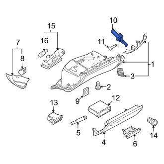 New OEM Genuine Audi, Glove Box Support - Part # 8K1880324A