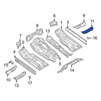 New OEM Genuine Audi, Rear Right Seat Track Support - Part # 8K0803142A