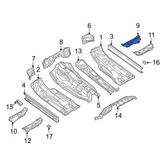 New OEM Genuine Audi, Front Right Seat Track Support - Part # 8K0803174A