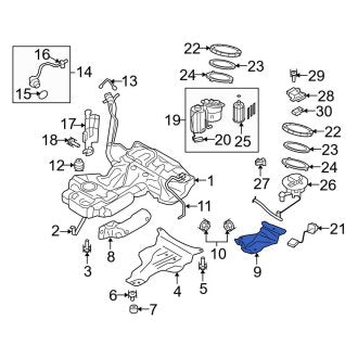 New OEM Genuine Audi, Rear Fuel Tank Shield - Part # 8K0201308C