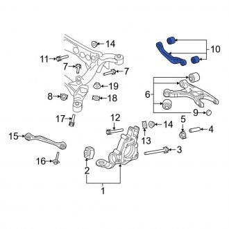 New OEM Genuine Audi, Front Right Upper Forward Suspension Control Arm - Part # 8K0407506N