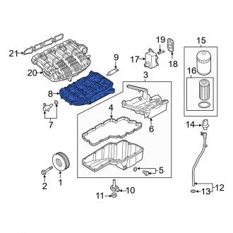 New OEM Genuine Audi, Upper Engine Oil Pan - Part # 06L103603AT