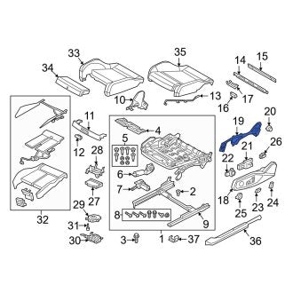 New OEM Genuine Audi, Left Seat Frame Trim Panel Bracket - Part # 8S0881559A