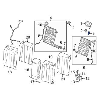 New OEM Genuine Audi, Rear Outer Headrest Guide - Part # 8W0886920A5E0