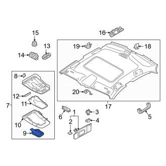 New OEM Genuine Audi, Inner Console Trim Panel - Part # 8W5947143CBV2