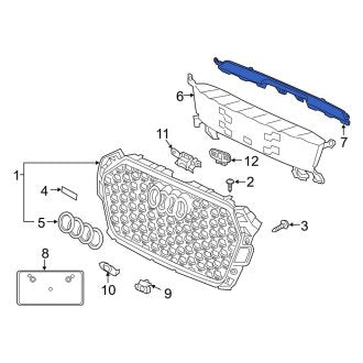 New OEM Genuine Audi, Front Upper Grille Molding - Part # 8W6853037D9B9