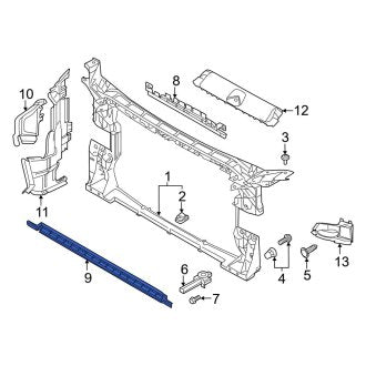 New OEM Genuine Audi, Front Lower Radiator Support Air Deflector - Part # 8W0121293A