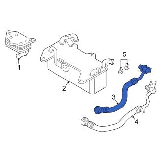 New OEM Genuine Audi, Lower Automatic Transmission Oil Cooler Hose - Part # 8W0317818D