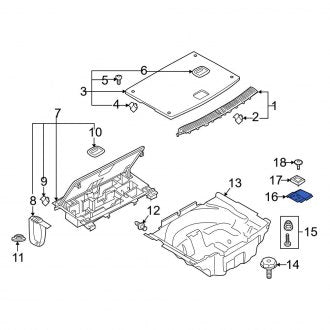 New OEM Genuine Audi, Cargo Net Bracket - Part # 8W0863253