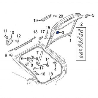 New OEM Genuine Audi, Outer Liftgate Bump Stop - Part # 8W8827249