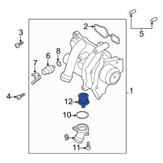 New OEM Genuine Audi, Engine Coolant Thermostat - Part # 06H121113B