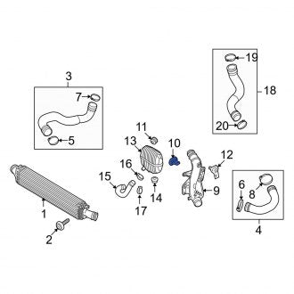 New OEM Genuine Audi, Intercooler Pipe Insulator - Part # 8K0145115A