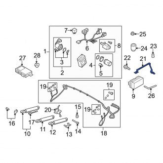 New OEM Genuine Audi, Convertible Top Strut Bracket - Part # 8F0871459