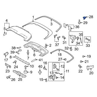 New OEM Genuine Audi, Right Convertible Top Mounting Plate Bracket - Part # 8F0825176A