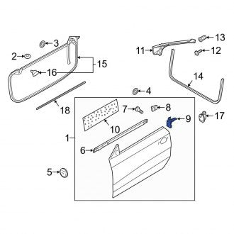 New OEM Genuine Audi, Door Reinforcement Bar Nut - Part # WHT001394