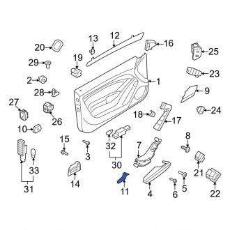 New OEM Genuine Audi, Front Right Door Panel Insert - Part # 8T0867410CW40