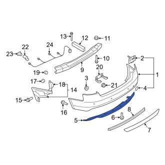 New OEM Genuine Audi, Rear Valance Panel - Part # 8T0807521H1RR