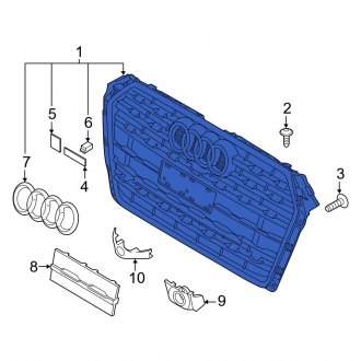 New OEM Genuine Audi, Front Lower Grille - Part # 8W6807683ARU6