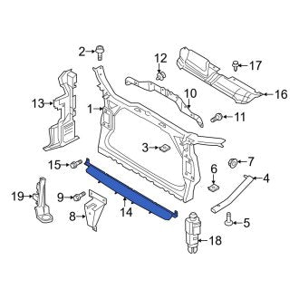 New OEM Genuine Audi, Front Radiator Support Air Deflector - Part # 8T0863325A