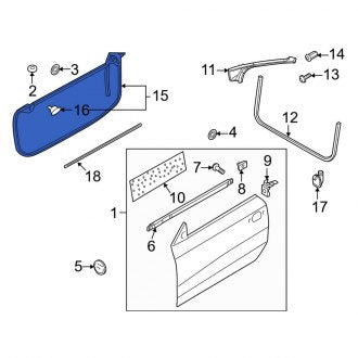 New OEM Genuine Audi, Left Door Seal - Part # 8F0837911D