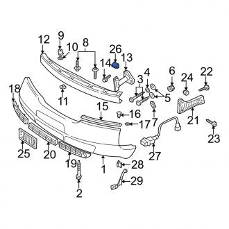 New OEM Genuine Audi, Front Right Headlight Washer Cover - Part # 4B0955276EGRU