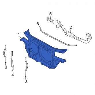 New OEM Genuine Audi, Front Radiator Support Panel - Part # 4B0805588N